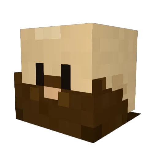 Martimout_ Minecraft avatar head, 3D render