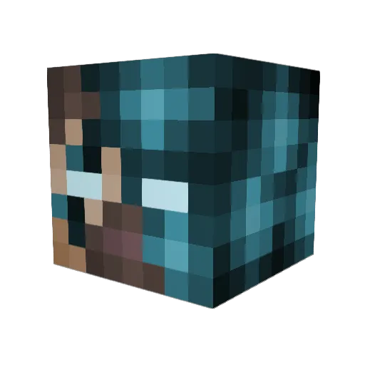 Martin004 Minecraft avatar head, 3D render