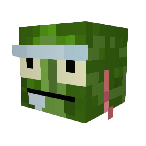 Martin3185 Minecraft avatar head, 3D render