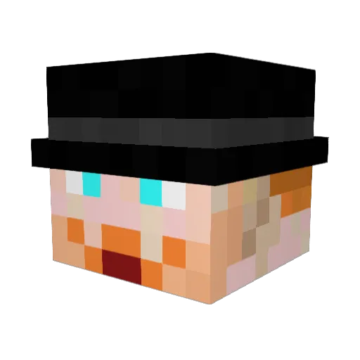 Martin33 Minecraft avatar head, 3D render
