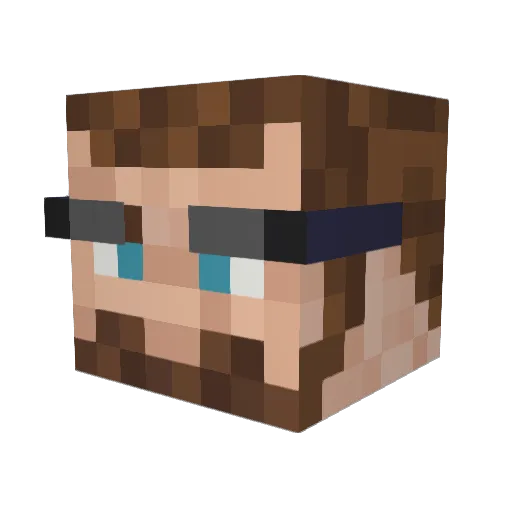 MartinBKV Minecraft avatar head, 3D render