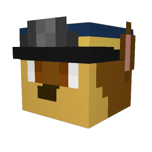 MartinGeralt Minecraft avatar head, 3D render