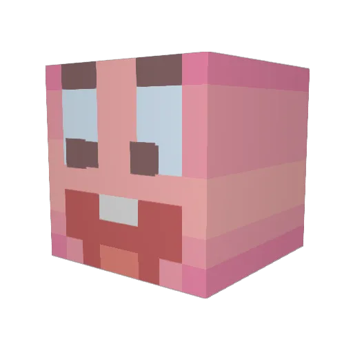 MartinHCB Minecraft avatar head, 3D render
