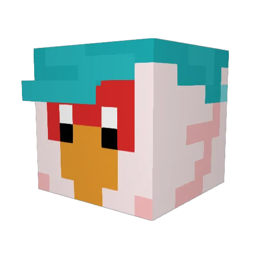 MartinHello Minecraft avatar head, 3D render
