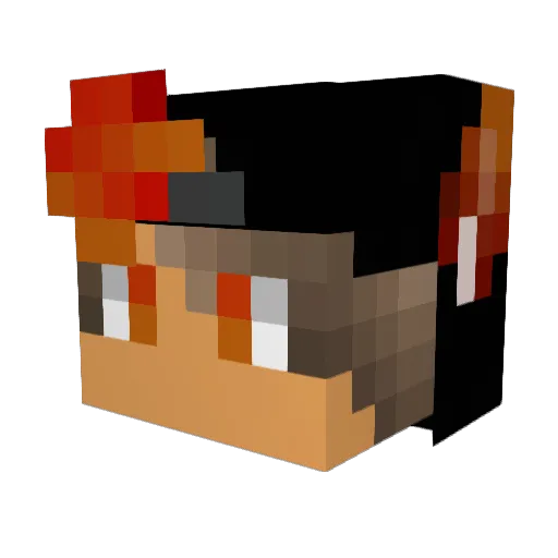 MartinParan Minecraft avatar head, 3D render