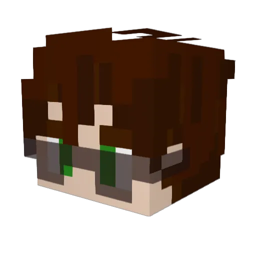 MartinRIka Minecraft avatar head, 3D render