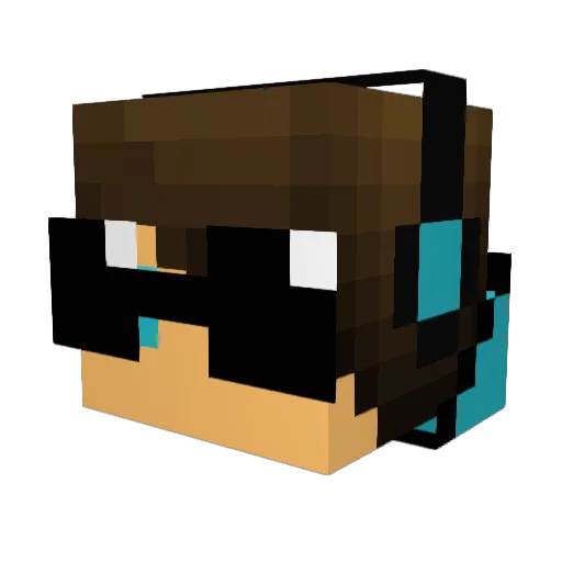 MartinVaRo Minecraft avatar head, 3D render