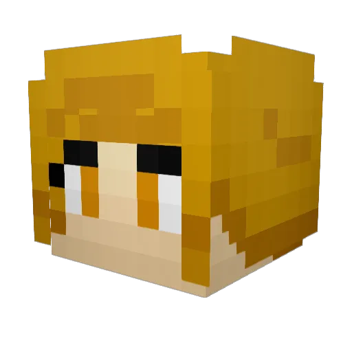 MartinWantiez Minecraft avatar head, 3D render
