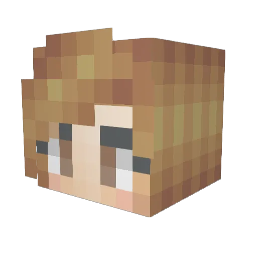 Martina1999 Minecraft avatar head, 3D render