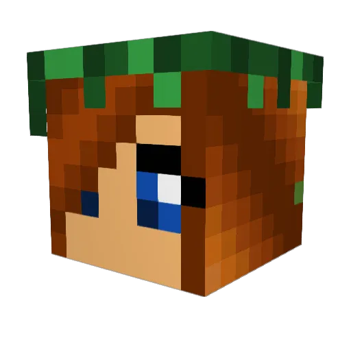 Martina92 Minecraft avatar head, 3D render