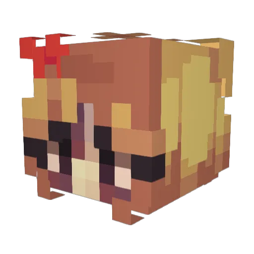 Martinbaby Minecraft avatar head, 3D render