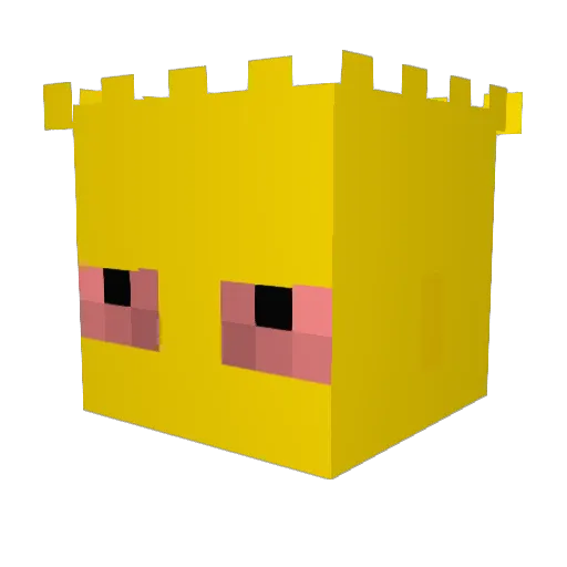 Martincito_ Minecraft avatar head, 3D render