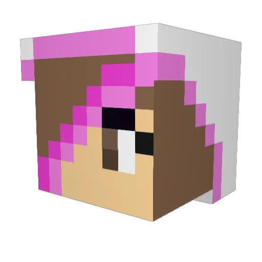 MartineM1 Minecraft avatar head, 3D render