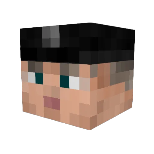Martineddu Minecraft avatar head, 3D render