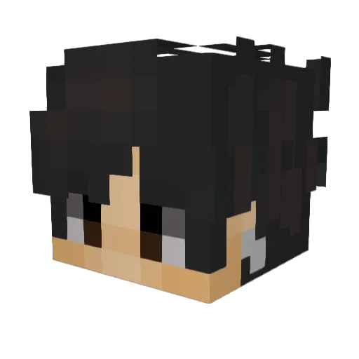 Martinether Minecraft avatar head, 3D render