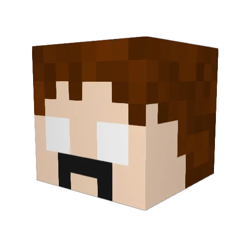 MartiniDolce Minecraft avatar head, 3D render