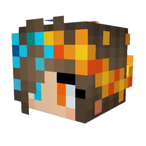 Martinioni Minecraft avatar head, 3D render