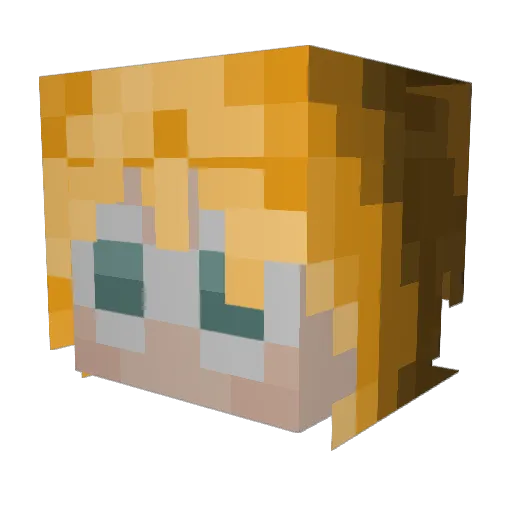 Martinkoo Minecraft avatar head, 3D render
