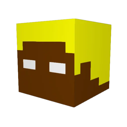 Martinmaniac Minecraft avatar head, 3D render