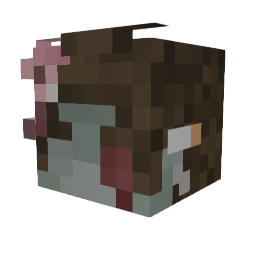 MartinsCarlos Minecraft avatar head, 3D render