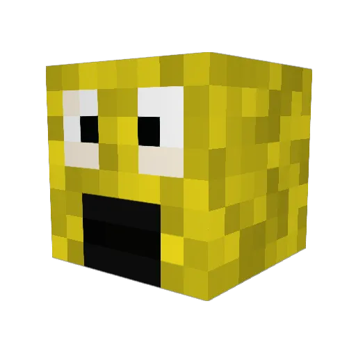 Martintete Minecraft avatar head, 3D render