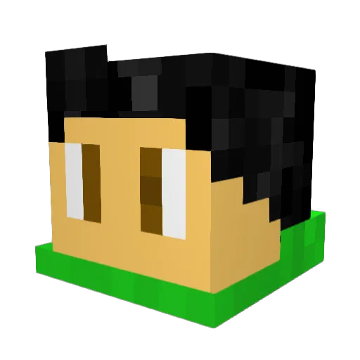 Martinudel Minecraft avatar head, 3D render