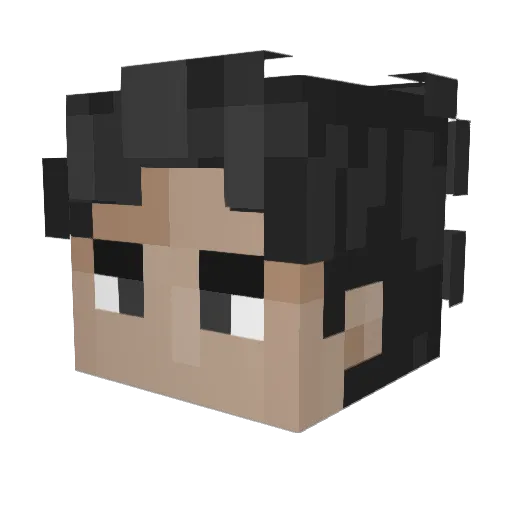 Martinzapin Minecraft avatar head, 3D render