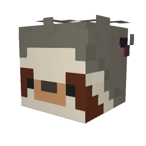 Martipi Minecraft avatar head, 3D render