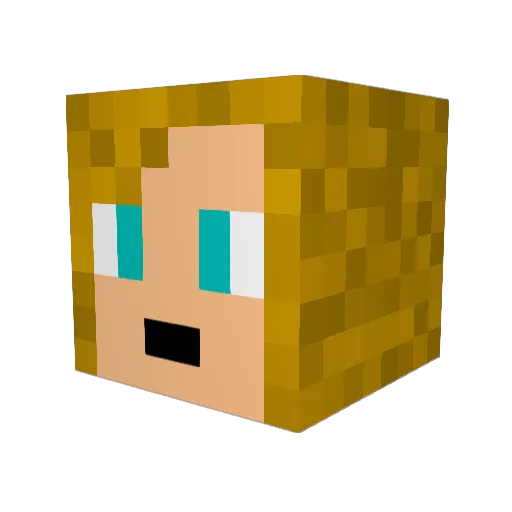 Martizzzler Minecraft avatar head, 3D render