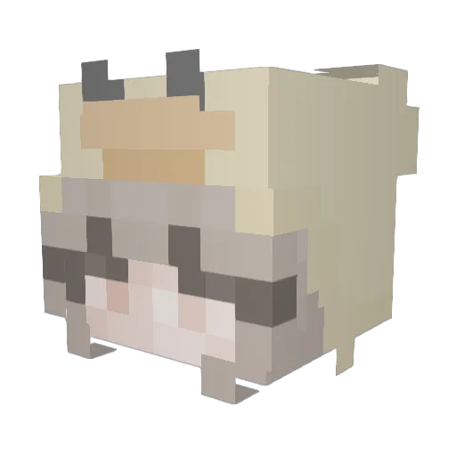 MarttaMansikka Minecraft avatar head, 3D render