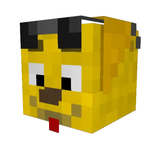 MartuAV Minecraft avatar head, 3D render