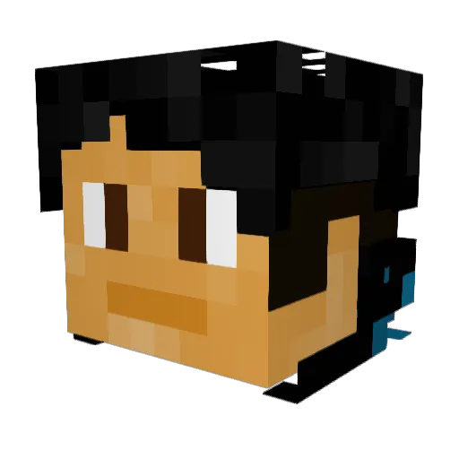 Martuboy Minecraft avatar head, 3D render