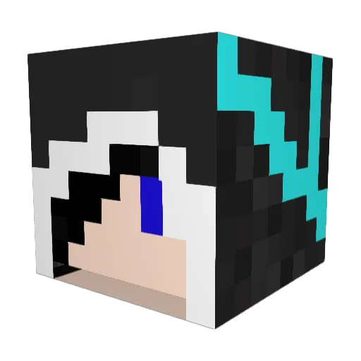 Martuga Minecraft avatar head, 3D render