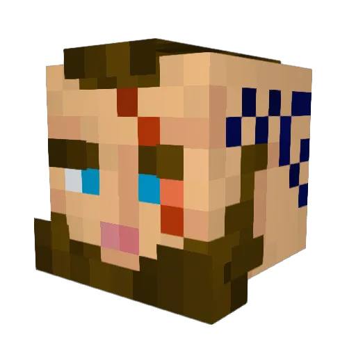 Martvi Minecraft avatar head, 3D render