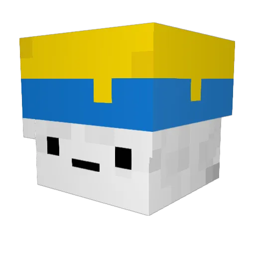 Marty45 Minecraft avatar head, 3D render