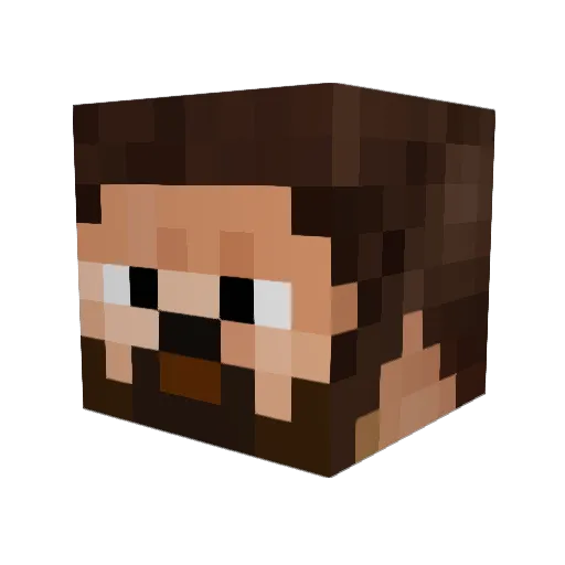 MartyByrdo Minecraft avatar head, 3D render