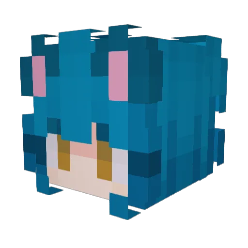MartyMew Minecraft avatar head, 3D render