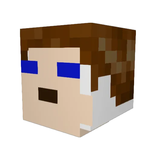 Marty_Rall Minecraft avatar head, 3D render
