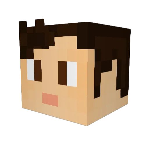 Martyelbree Minecraft avatar head, 3D render