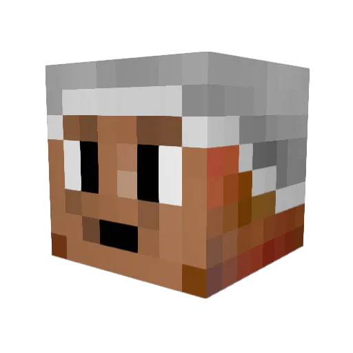 Maru101 Minecraft avatar head, 3D render