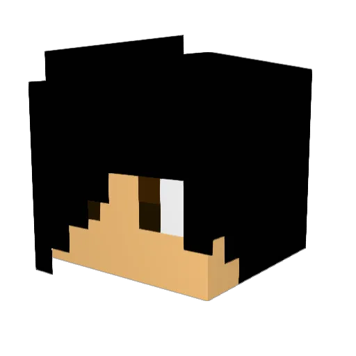 Maru1986 Minecraft avatar head, 3D render