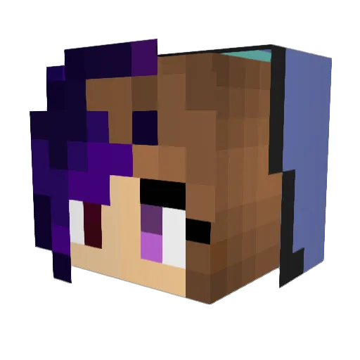 Maru40 Minecraft avatar head, 3D render
