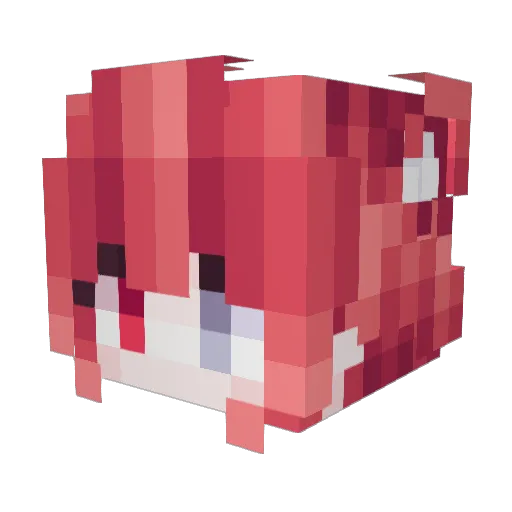 MaruKari Minecraft avatar head, 3D render