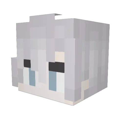 MaruSlush Minecraft avatar head, 3D render