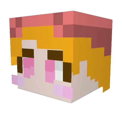 Maru_bee Minecraft avatar head, 3D render