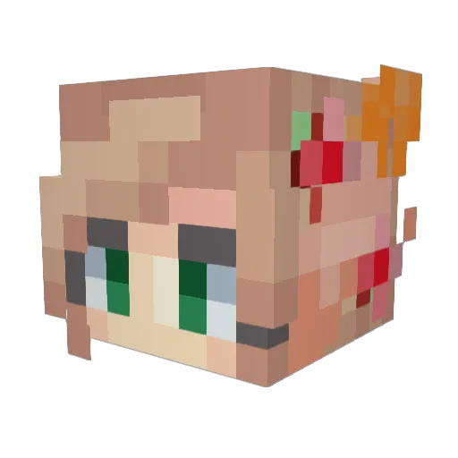 Maruahmus Minecraft avatar head, 3D render