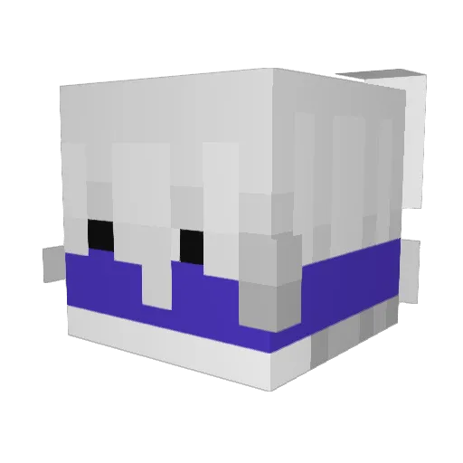 Maruai_ Minecraft avatar head, 3D render