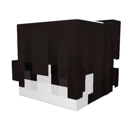 Maruau Minecraft avatar head, 3D render