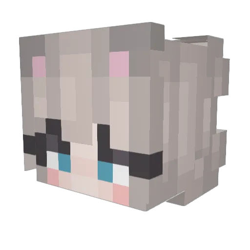 Marubby Minecraft avatar head, 3D render