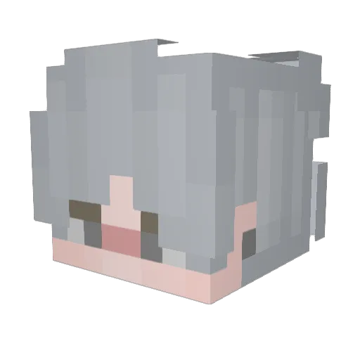 MaruchanDePoio Minecraft avatar head, 3D render